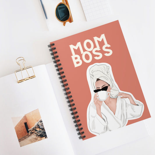 Mom Boss Spiral Notebook