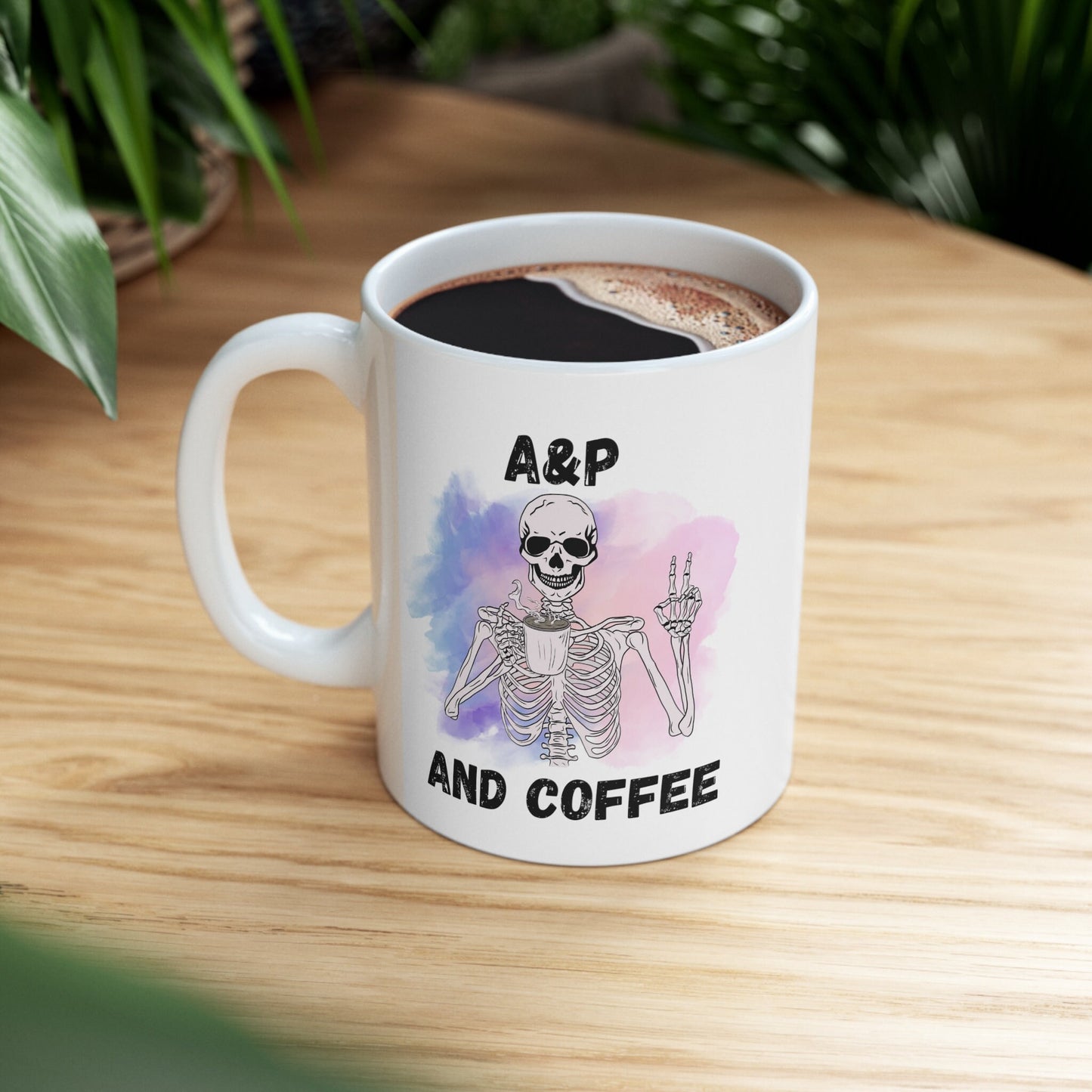 Skeleton Watercolor Mug